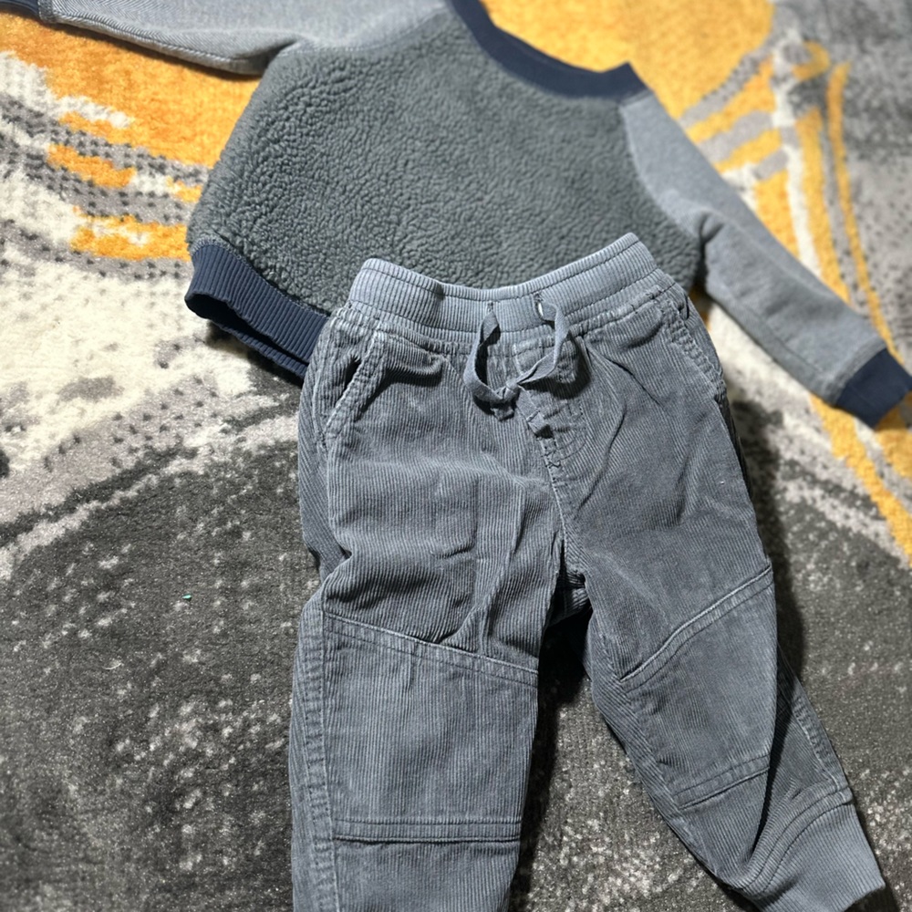 Boys 2 piece corduroy set.